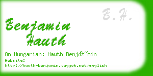 benjamin hauth business card